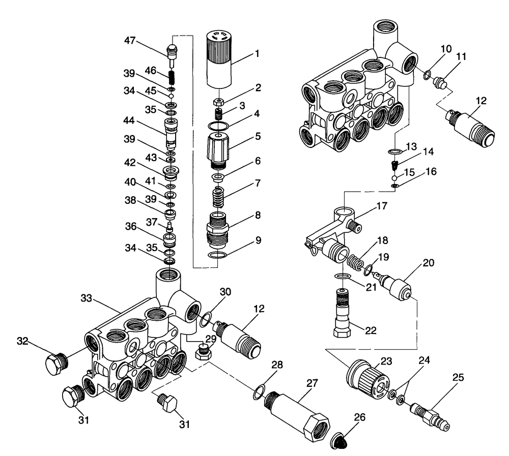 Pump #92293 Unloader And Service Kits Diagram and Parts List for 9858-1  Briggs and Stratton Pressure Washer